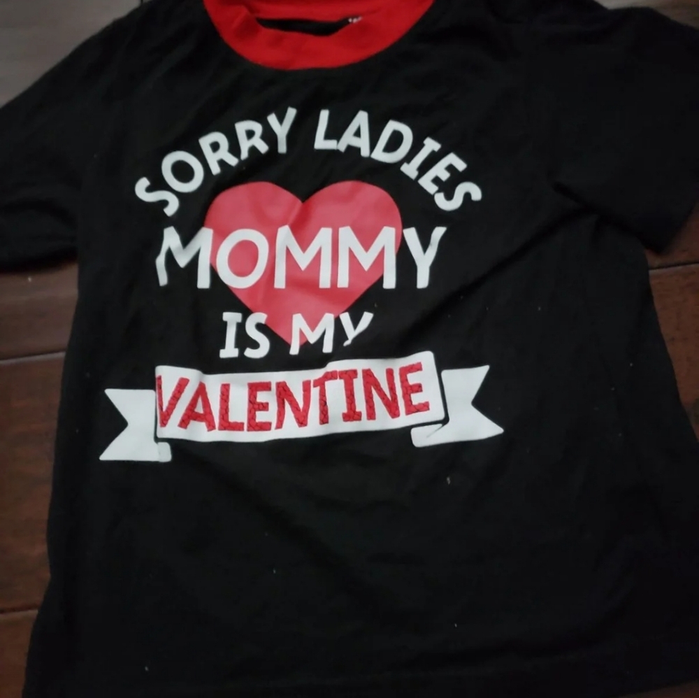 Black Red & White Sorry Ladies Graphic Tee
